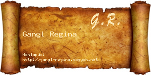 Gangl Regina névjegykártya